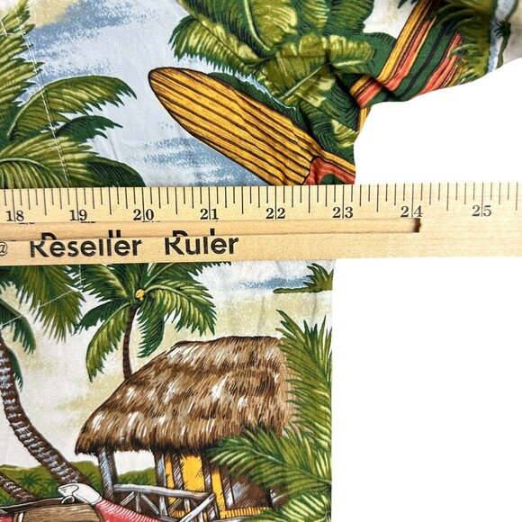 Vtg Hawaiian Reserve Coll. Shirt Mens L Aloha Tiki Floral Button Made In USA - Picture 6 of 7